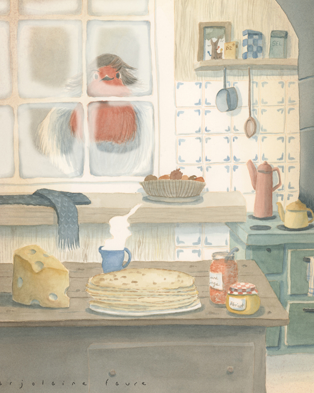 Illustration du projet de livre, Douze mois dans ma maison des bois