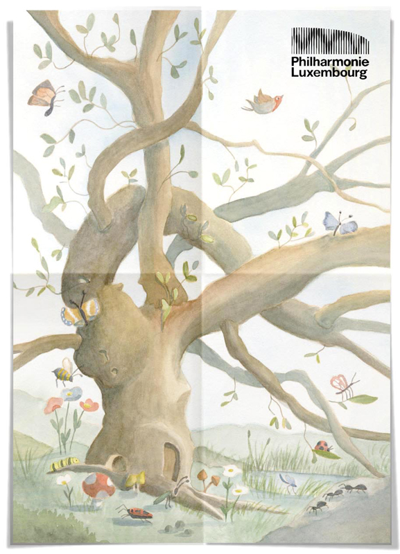 Illustration pour un programme de concerto pour enfant - Orchestre Philharmonique du Luxembourg